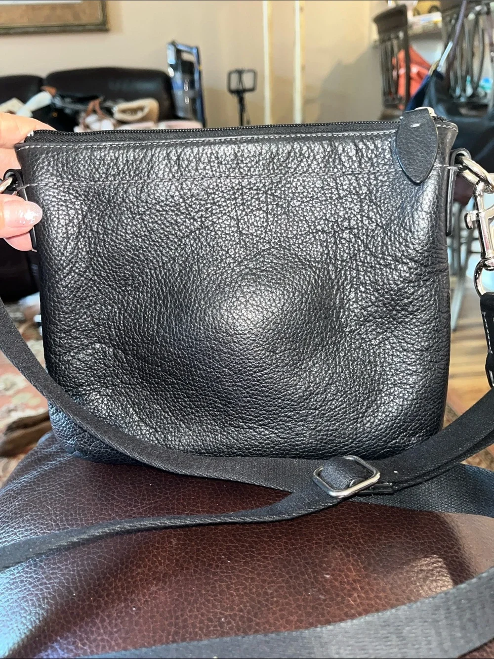 EUC Authentic Coach Penelope Pebbled Leather Swingpack Crossbody